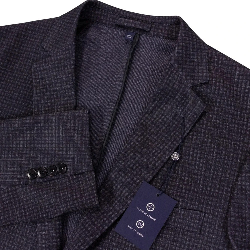New Jos A Bank Comfort Stretch Slim Fit Sport Coat Mens 44R Gray Blazer Jacket